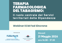 TERAPIA FARMACOLOGICA DEL TABAGISMO: IL RUOLO CENTRALE DEI SERVIZI TERRITORIALI DELLE DIPENDENZE